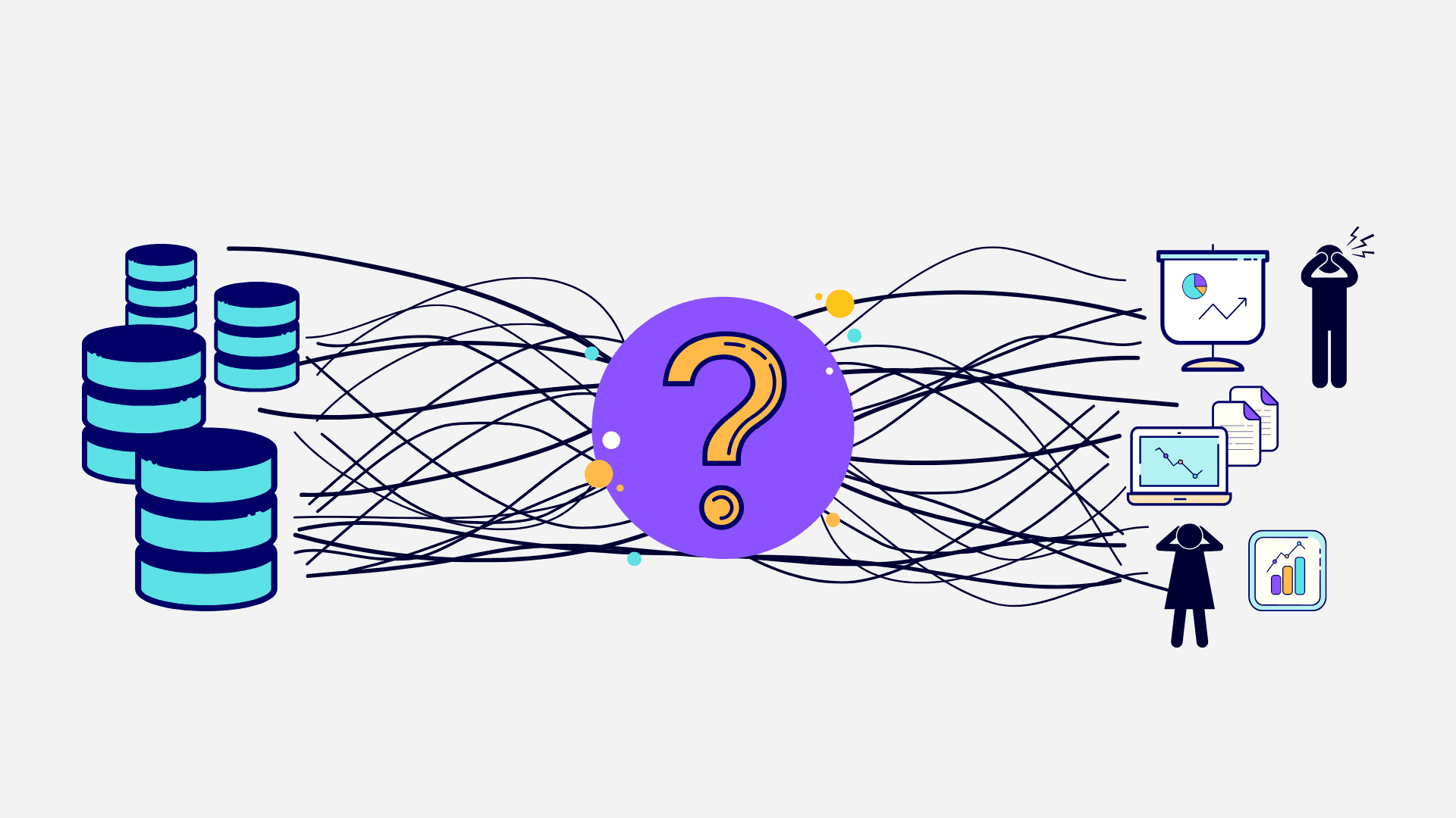Comparison diagram showing traditional hand-written SQL pipelines (tangled dependencies, scattered logic, fragility) versus Daana's declarative approach (organized YAML definitions generating structured three-layer architecture)